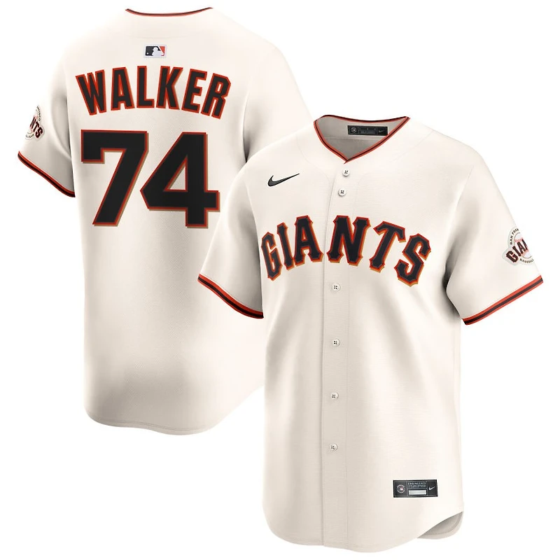 Ryan Walker Men's Nike Cream San Francisco Giants Home Limited Custom Jersey