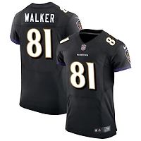 Devontez Walker Men's Nike Black Baltimore Ravens Speed Machine Elite Custom Jersey