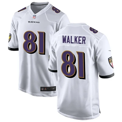 Devontez Walker Men's Nike White Baltimore Ravens Custom Game Jersey
