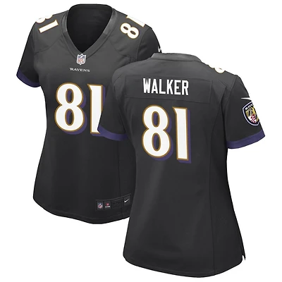 Devontez Walker Women's Nike Black Baltimore Ravens Alternate Custom Game Jersey