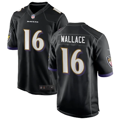 Tylan Wallace Men's Nike Black Baltimore Ravens Alternate Custom Game Jersey