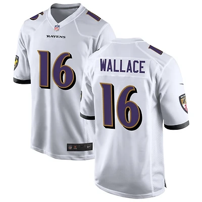 Tylan Wallace Men's Nike White Baltimore Ravens Custom Game Jersey
