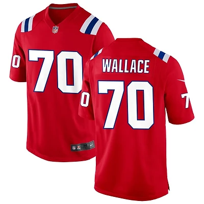 Caedan Wallace Men's Nike Red New England Patriots Alternate Custom Jersey