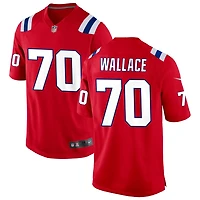 Caedan Wallace Men's Nike Red New England Patriots Alternate Custom Jersey