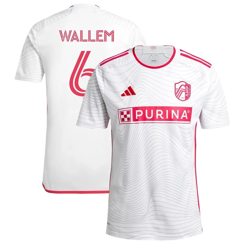 Conrad Wallem Men's adidas White St. Louis City SC 2024 The Confluence Kit Replica Custom Jersey