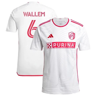 Conrad Wallem Men's adidas White St. Louis City SC 2024 The Confluence Kit Replica Custom Jersey