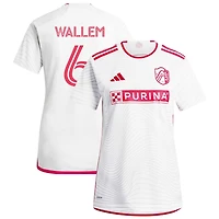 Conrad Wallem Women's adidas  White St. Louis City SC 2024 The Confluence Kit Replica Custom Jersey