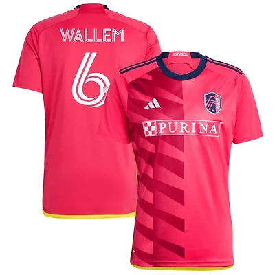 Conrad Wallem Men's adidas Red St. Louis City SC 2023 CITY Kit Replica Custom Jersey