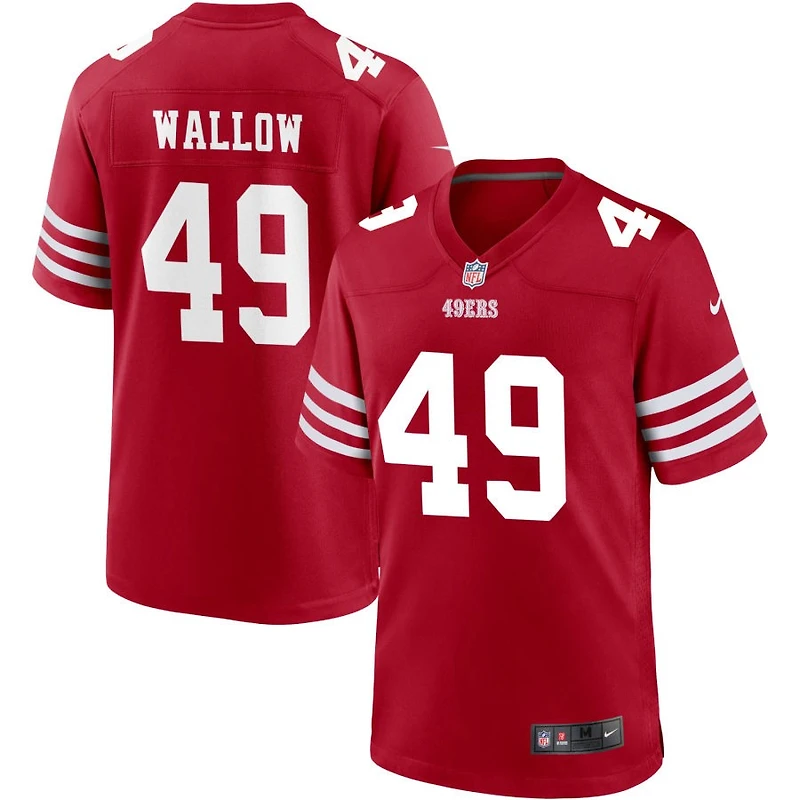 Garret Wallow Men's Nike Scarlet San Francisco 49ers Custom Jersey