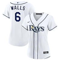 Taylor Walls Women's Nike  White Tampa Bay Rays Home Custom Replica 2.0 Jersey