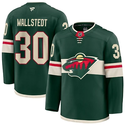 Jesper Wallstedt Men's Fanatics Green Minnesota Wild Home Premium Custom Jersey