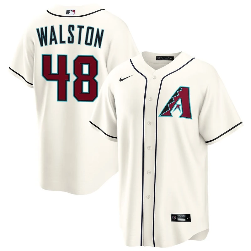 Blake Walston Men's Nike  Cream Arizona Diamondbacks Home Custom Replica Jersey