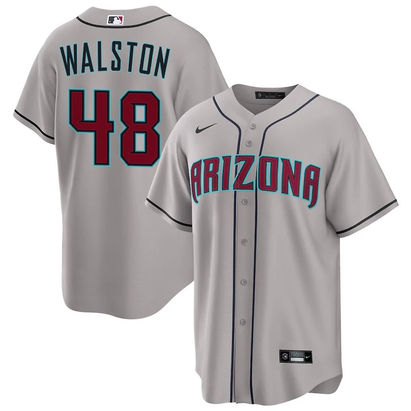 Blake Walston Men's Nike Gray Arizona Diamondbacks Road Custom Replica Jersey