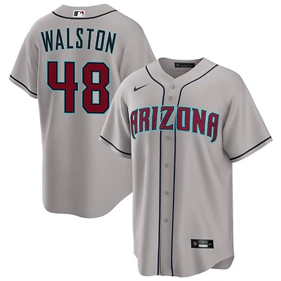 Blake Walston Men's Nike Gray Arizona Diamondbacks Road Custom Replica Jersey