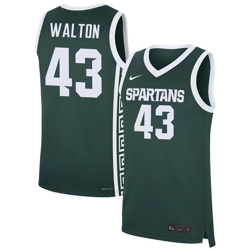 Colin Walton Men's Nike Green Michigan State Spartans NIL Pick-A-Player Men's Basketball Jersey