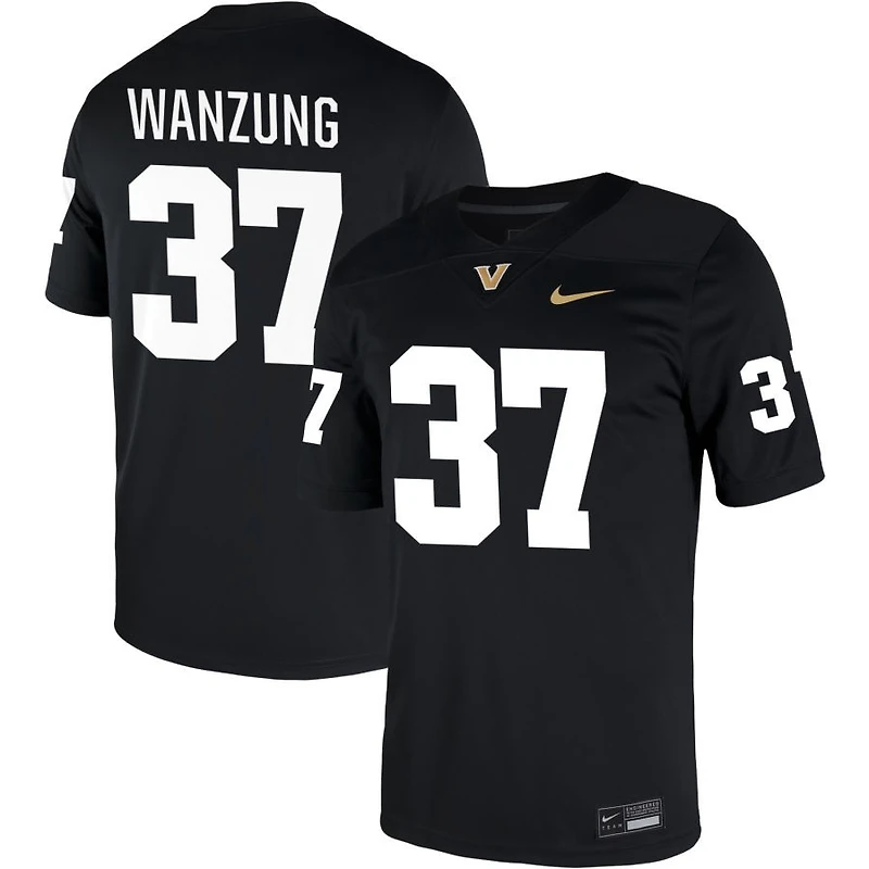 Jack Wanzung Men's Nike Black Vanderbilt Commodores NIL Pick-A-Player Game Jersey