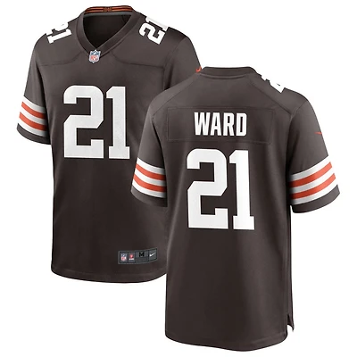 Denzel Ward Men's Nike Cleveland Browns Brown Custom Game Jersey
