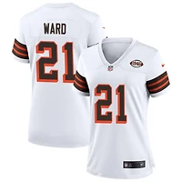 Denzel Ward Women's Nike White Cleveland Browns 1946 Collection Alternate Custom Jersey