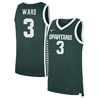 Cam Ward Men's Nike Green Michigan State Spartans NIL Pick-A-Player Men's Basketball Jersey