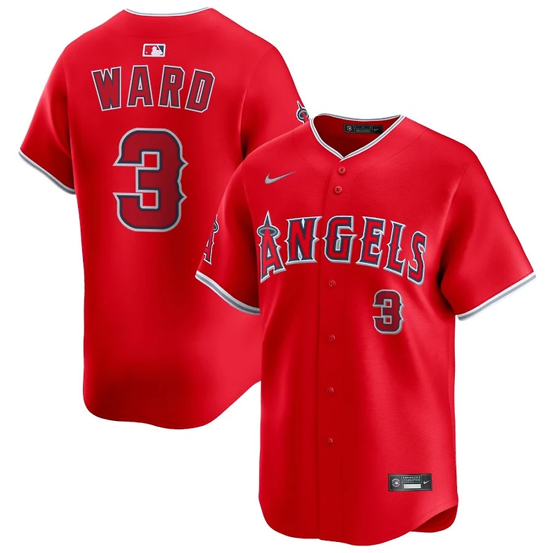 Taylor Ward Men's Nike Red Los Angeles Angels Alternate Limited Custom Jersey