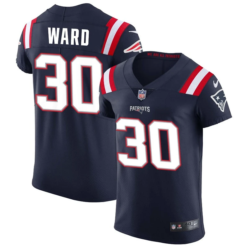 Jonathan Ward Men's Nike Navy New England Patriots Vapor Elite Custom Jersey