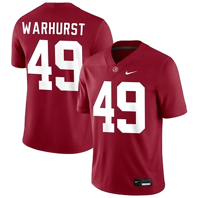 Conner Warhurst Men's Nike Crimson Alabama Crimson Tide NIL Pick-A-Player Football Replica Jersey