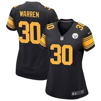 Jaylen Warren Women's Nike Black Pittsburgh Steelers Alternate Custom Game Jersey