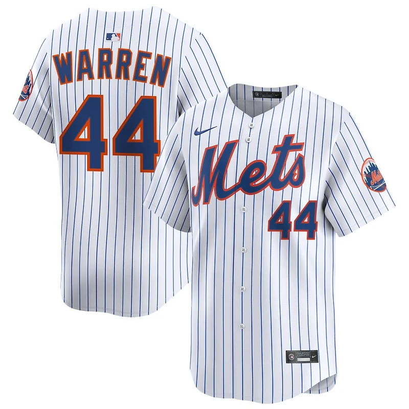 Austin Warren Men's Nike White New York Mets Home Limited Custom Jersey