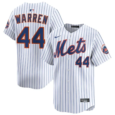 Austin Warren Men's Nike White New York Mets Home Limited Custom Jersey