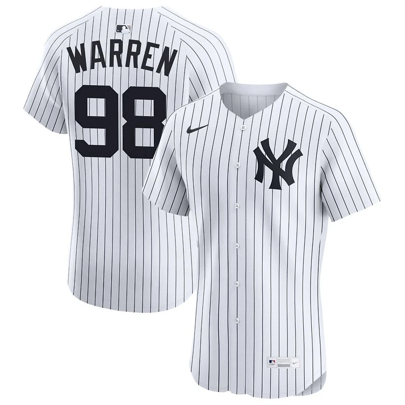Will Warren Men's Nike White New York Yankees Home Elite Custom Jersey