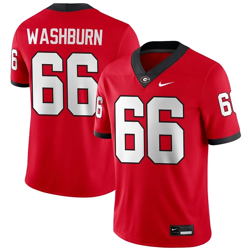 Jonathan Washburn Men's Nike Red Georgia Bulldogs NIL Pick-A-Player Game Jersey