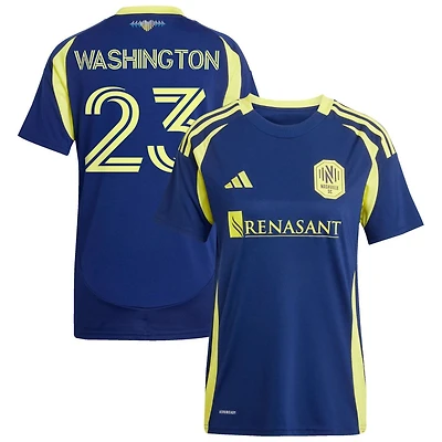 Taylor Washington Women's adidas  Navy Nashville SC 2025 The Heart of Nashville Kit Replica Custom Jersey