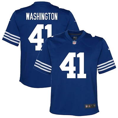 Trey Washington Youth Nike Royal Indianapolis Colts Alternate Custom Game Jersey