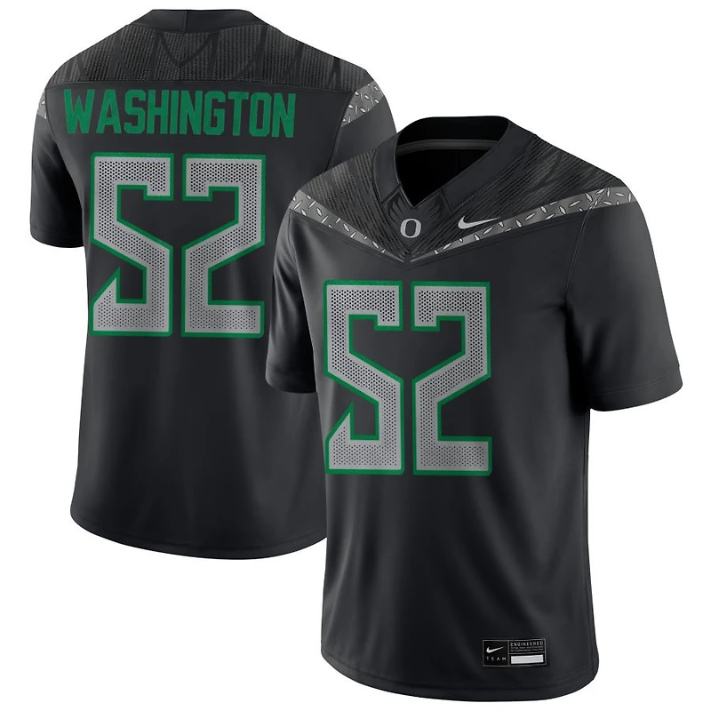 A'Mauri Washington Men's Nike Black Oregon Ducks NIL Pick-A-Player Game Jersey