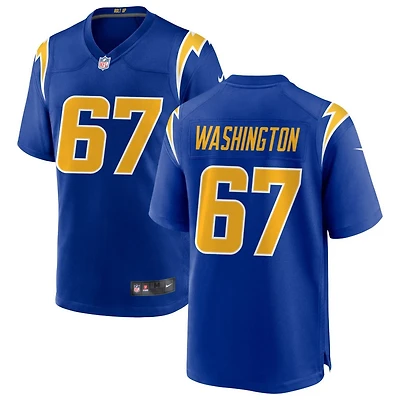 Savion Washington Men's Nike Royal Los Angeles Chargers Alternate Custom Game Jersey