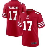 Jordan Watkins Men's Nike Scarlet San Francisco 49ers Custom Jersey
