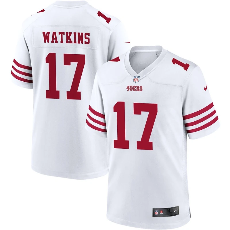 Jordan Watkins Men's Nike White San Francisco 49ers Game Custom Player Jersey