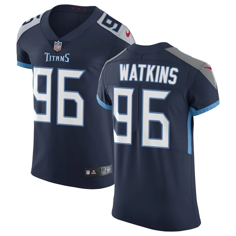 Carlos Watkins Men's Nike Navy Tennessee Titans Vapor Untouchable Custom Elite Jersey