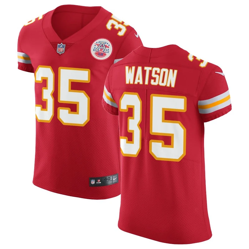 Jaylen Watson Men's Nike Red Kansas City Chiefs Vapor Untouchable Custom Elite Jersey