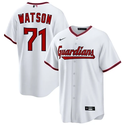 Kahlil Watson Men's Nike  White Cleveland Guardians Home Custom Replica Jersey