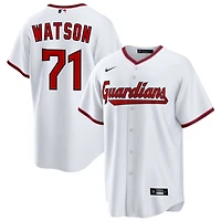 Kahlil Watson Men's Nike  White Cleveland Guardians Home Custom Replica Jersey