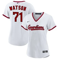 Kahlil Watson Women's Nike  White Cleveland Guardians Home Custom Replica 2.0 Jersey