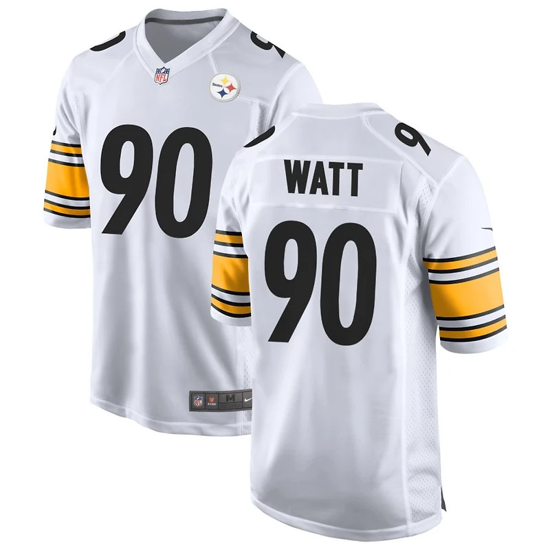 T.J. Watt Men's Nike White Pittsburgh Steelers Game Custom Jersey