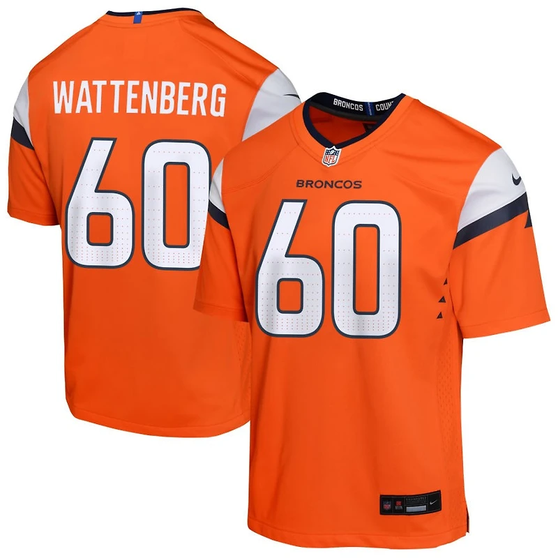 Luke Wattenberg Youth Nike  Orange Denver Broncos Mile High Collection Custom Game Jersey