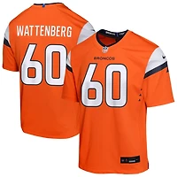 Luke Wattenberg Youth Nike  Orange Denver Broncos Mile High Collection Custom Game Jersey