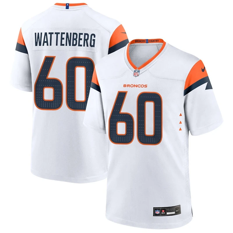 Luke Wattenberg Men's Nike White Denver Broncos Mile High Collection Custom Game Jersey