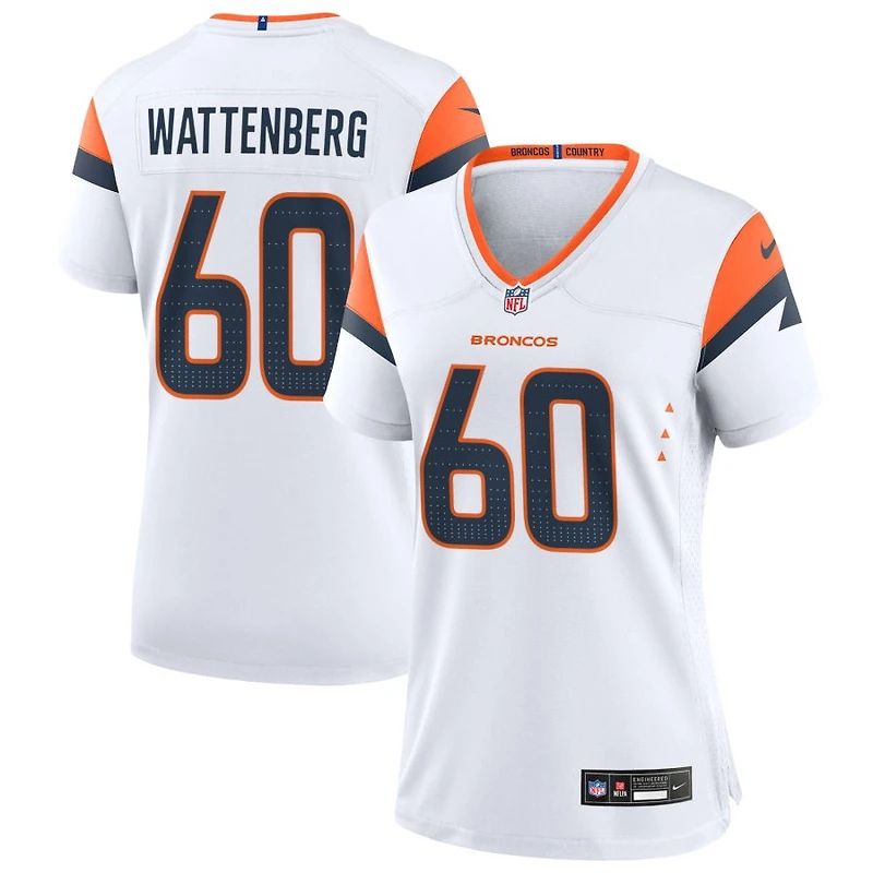 Luke Wattenberg Women's Nike White Denver Broncos Mile High Collection Custom Game Jersey