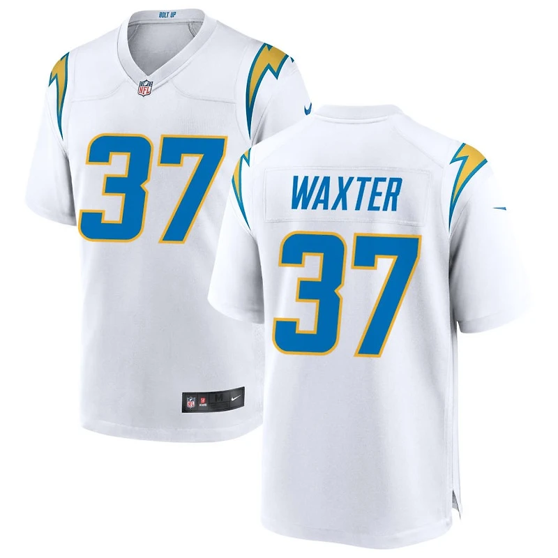 Isas Waxter Men's Nike White Los Angeles Chargers Custom Game Jersey