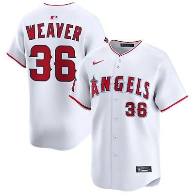 Jered Weaver Men's Nike White Los Angeles Angels Home Limited Pick-A-Player Retired Roster Jersey