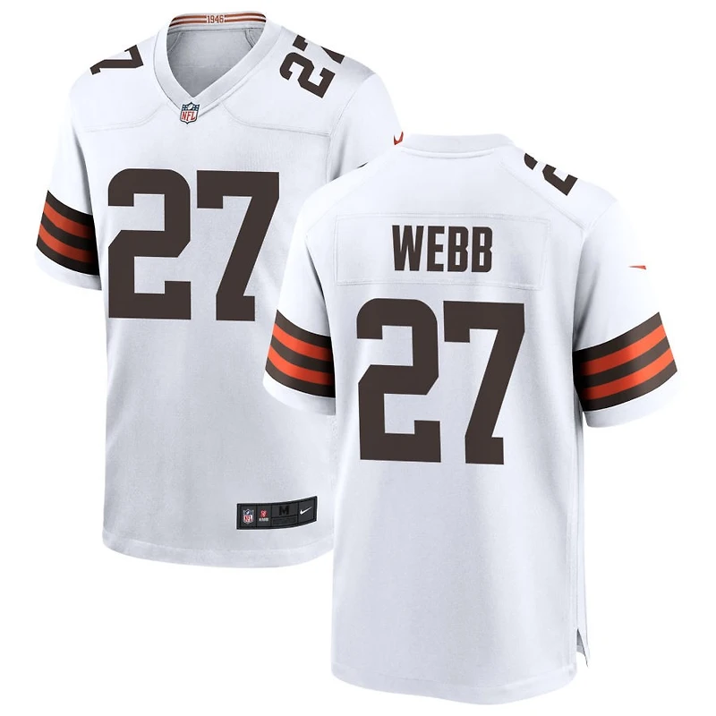 Sam Webb Men's Nike White Cleveland Browns Custom Game Jersey